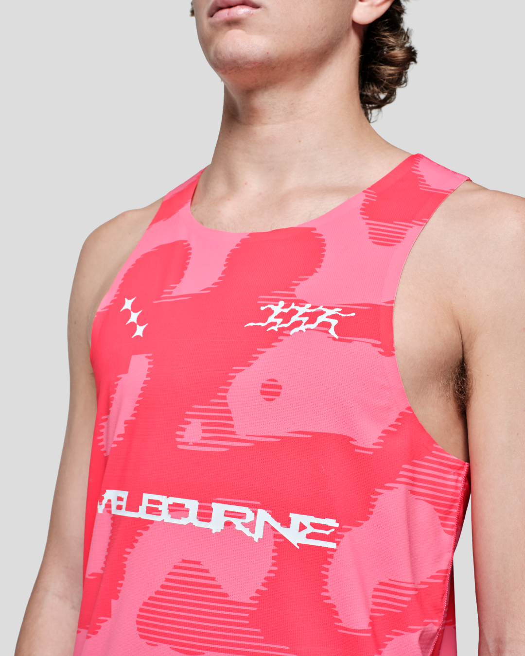 FEATHERTECH™ RACE SINGLET PINK FLARE